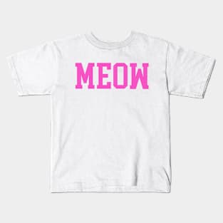 Meow In Pink Kids T-Shirt